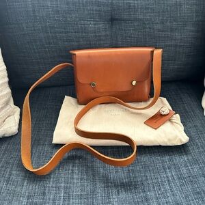 Tan Leather Crossbody Bag